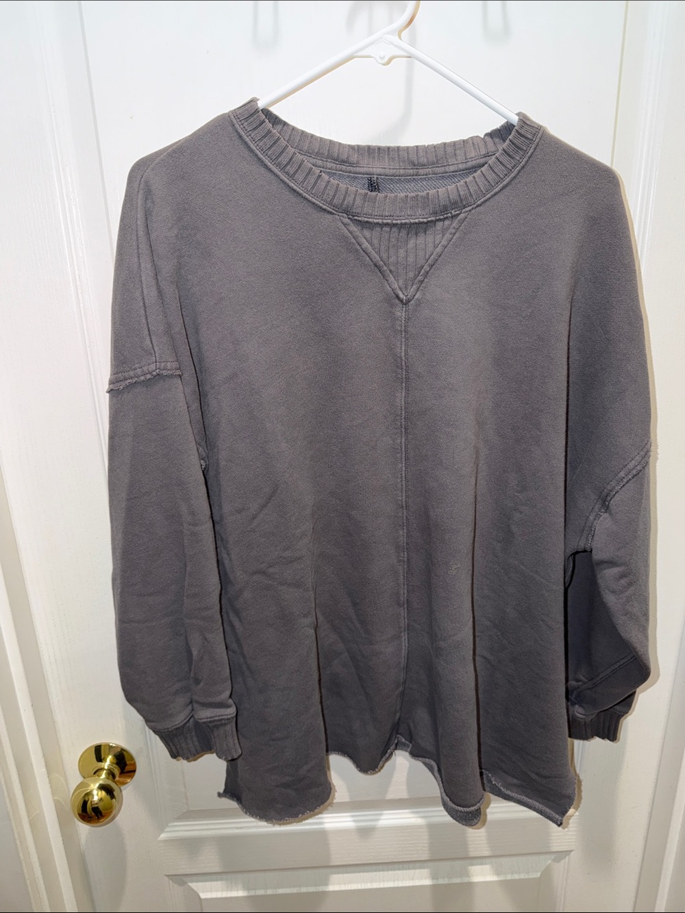 aerie M Crewneck Sweatshirt - Charcoal - Picture 6 of 6